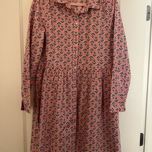 J.Crew button down patterned dress